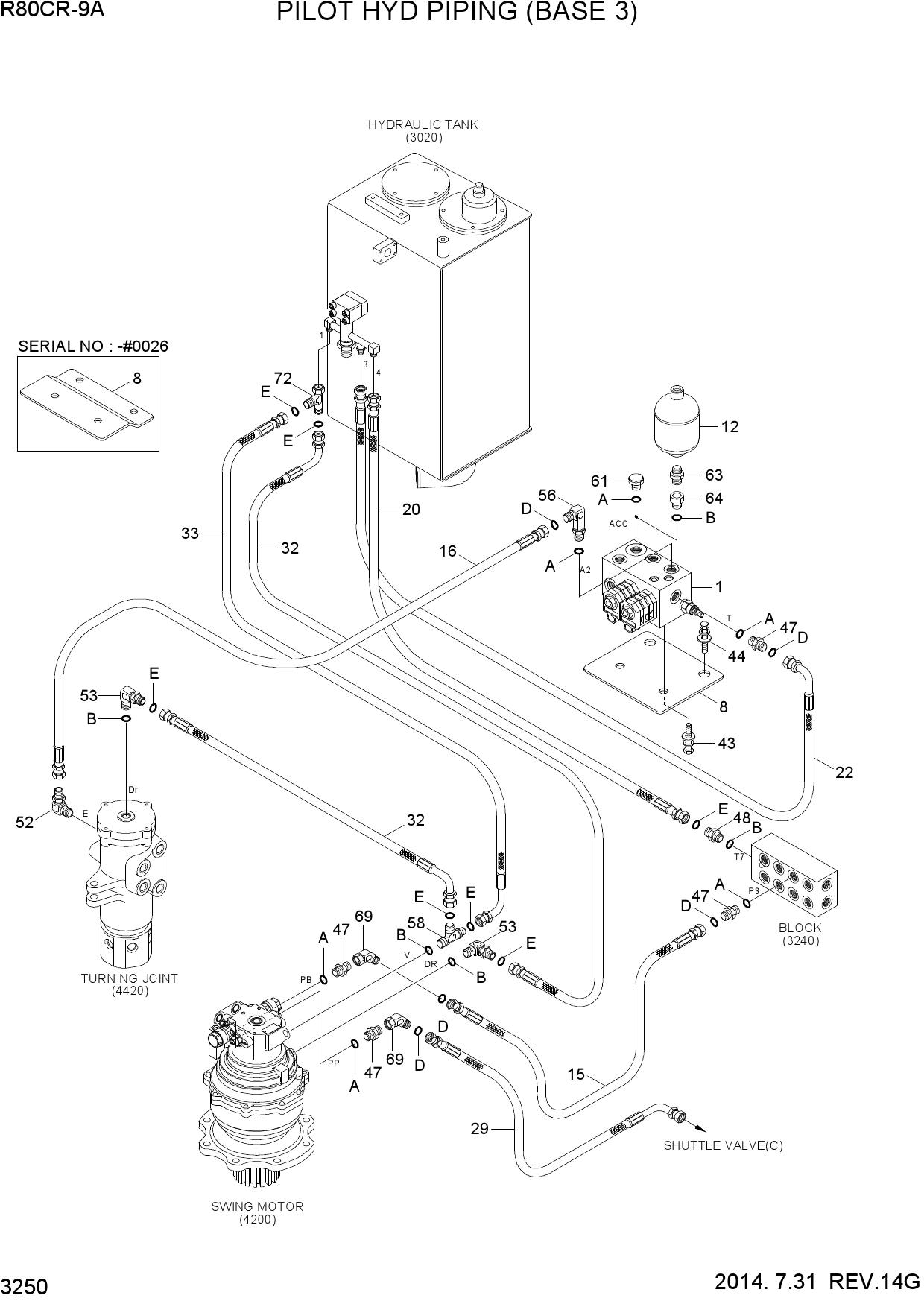 PILOT HYD PIPING(BASE 3)