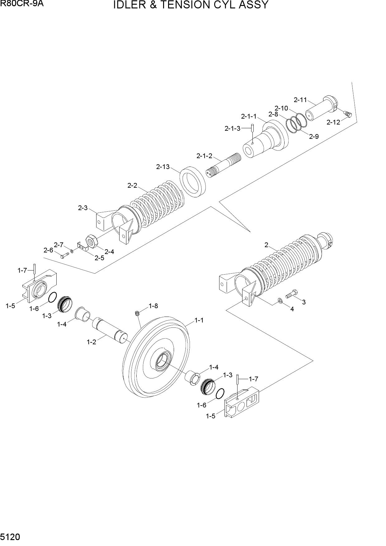 IDLER & TENSION CYL ASSY