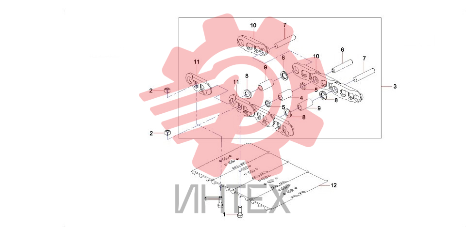 Цепи и башмаки гусениц 11886921