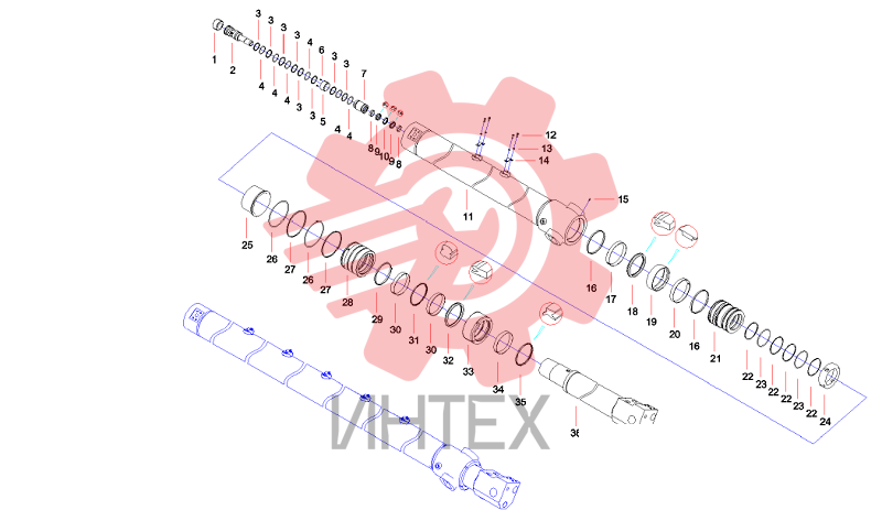 Цилиндр масляный телескопический 10047023