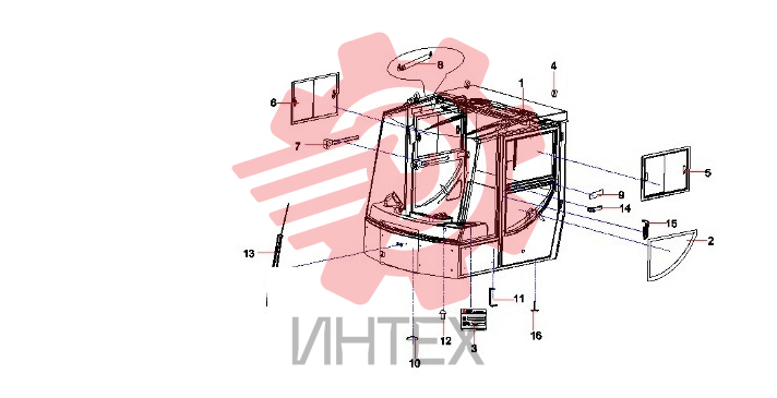 Комплектующие кабины 12370924