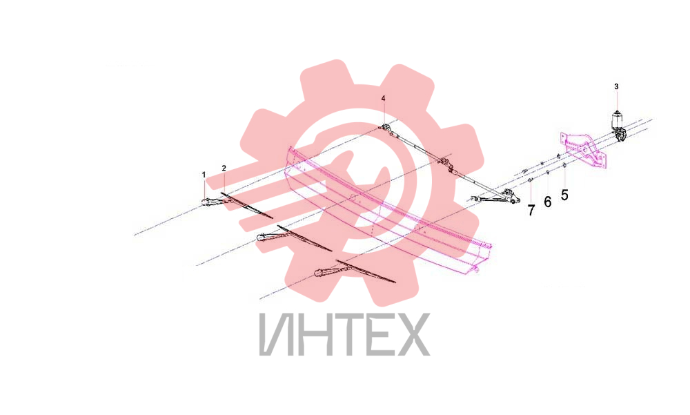 Система стеклоочистителей 12951802