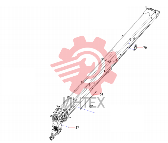 Механизм телескопической стрелы STC250S5.1A 12457644