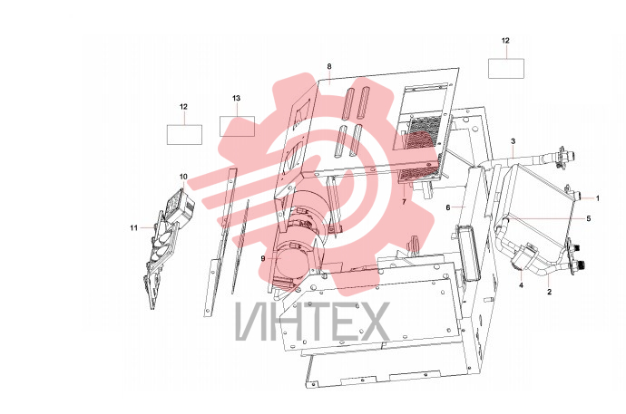 Испаритель ZF5 619x200x500D 60319710