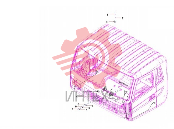 Жгут проводов кабины SJC6125S4.3700 12939725
