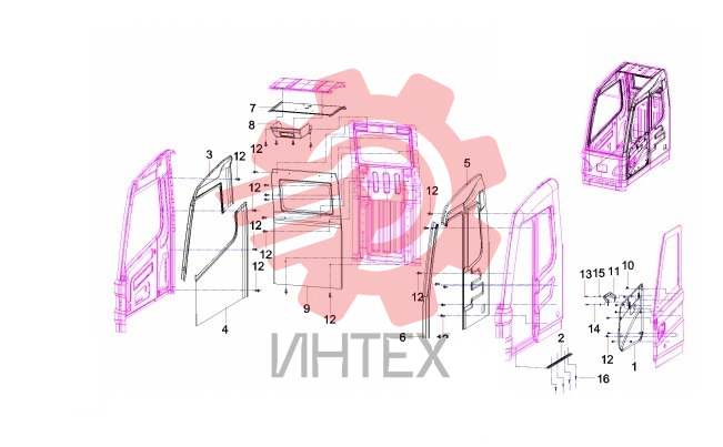 Комплектующие двери 25t 11694930