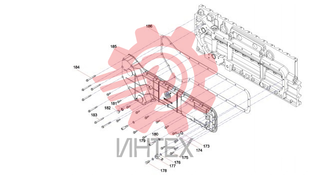 Крышка и прокладка маслоохладителя WP10.336E53 DHL10Q0078 247kW 60273261