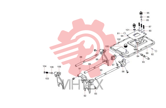 Механизм переключения передач 9JS150TA-BRPT 60144832 (часть 1)