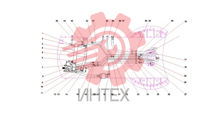 Узел трубопровода ходовой части 12789712 (часть 1)