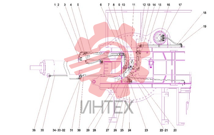 Узел трубок подъемного цилиндра STC750.4A.1.8 12289620