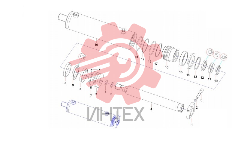 Цилиндр рулевой ZXSYM5600J.5.3.1 12002027