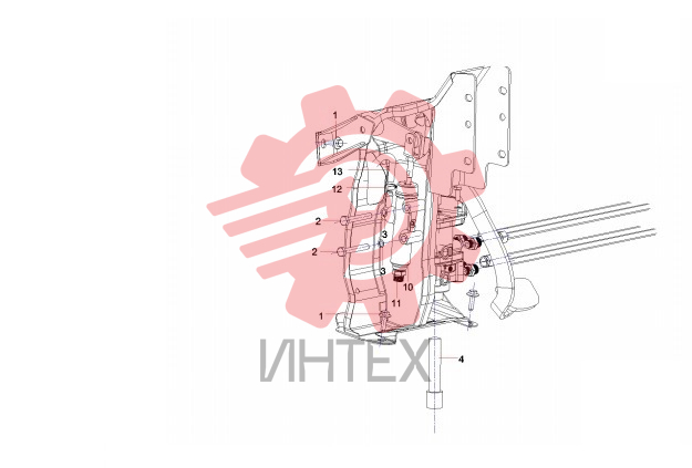 Комплектующие рабочего тормоза 60055856 (часть 1)
