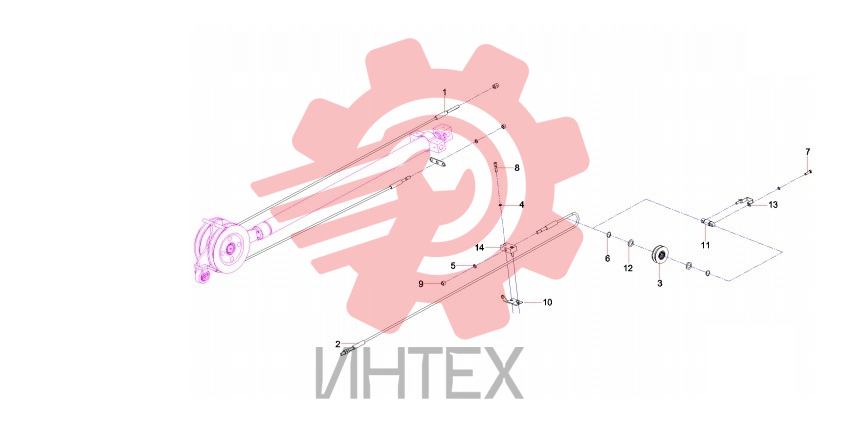Механизм телескопический выносной опоры SYM546 13274776