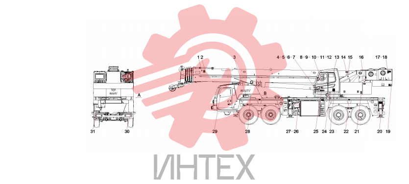 Шильдики автокрана STC800S-D2C 13502768 (часть 1)