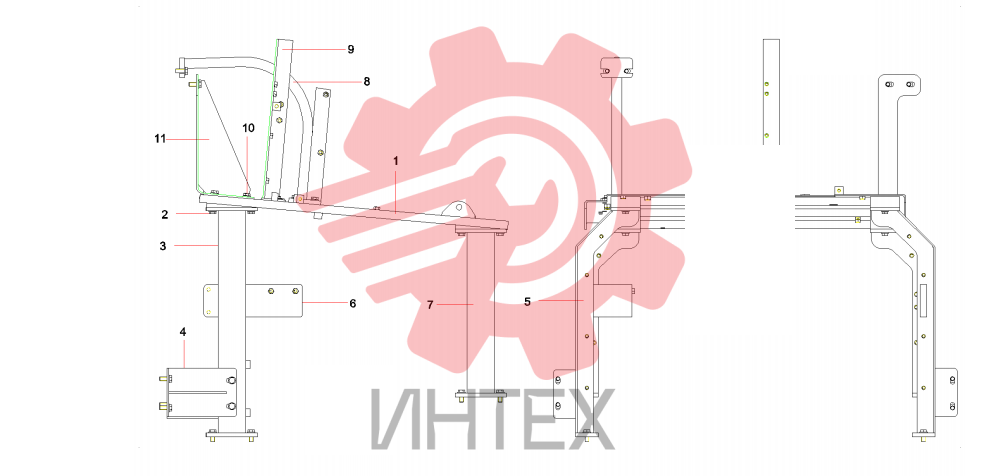Опора сиденья SW405K1.7.6A 13836536