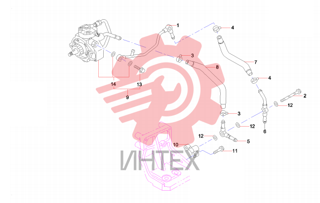 Патрубки топливного насоса 60116512
