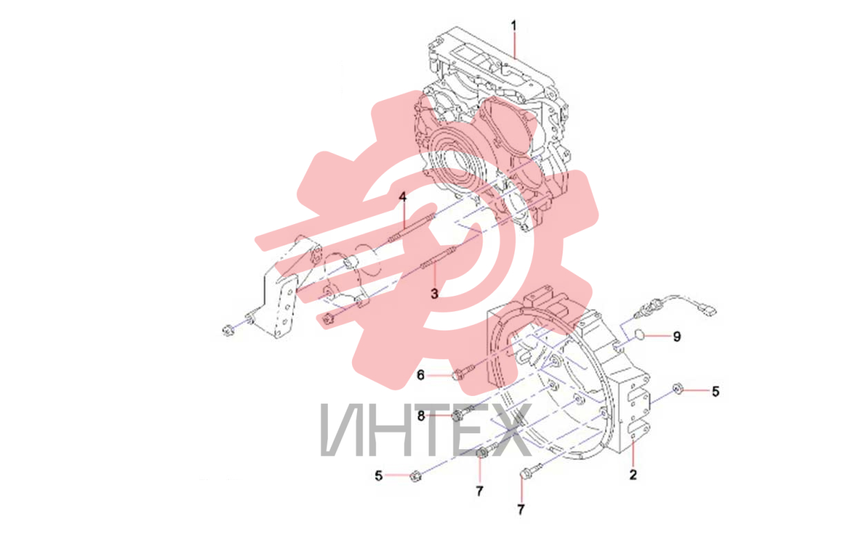 Корпус газораспределительного механизма и корпус маховика (часть 2) 60116534