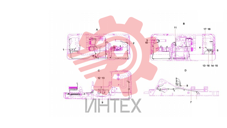 Комплектующие электрической системы экскаватора SY135C9I2 13470767 (часть 2)