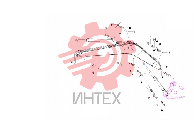 Узел стрелы SY135C9I2K(BR).3 13476282