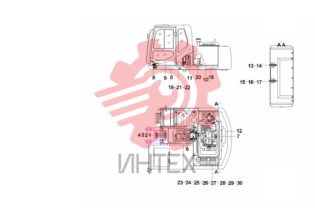 Комплектующие поворотной платформы SY135C9I3K.1 13066947