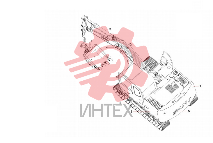 Компоненты основные экскаватора SY135C9 12930082