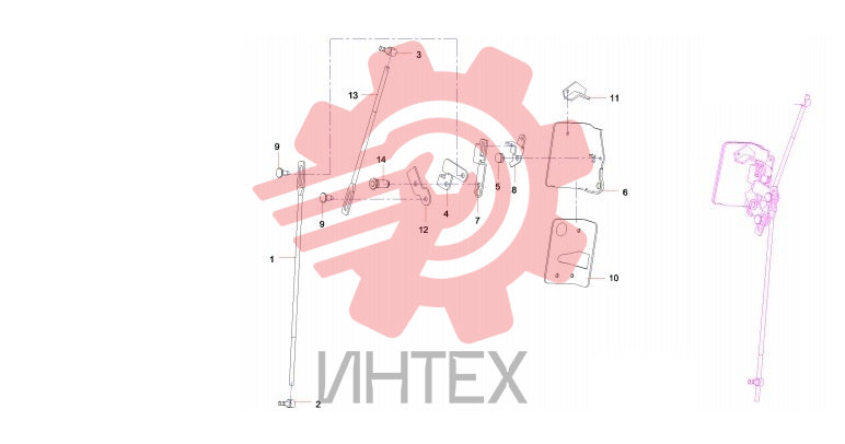 Механизм замка A222200000147