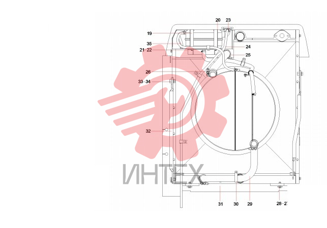 Система охлаждения SY135C9I3K.1.3.3A 13444513 (часть 2)