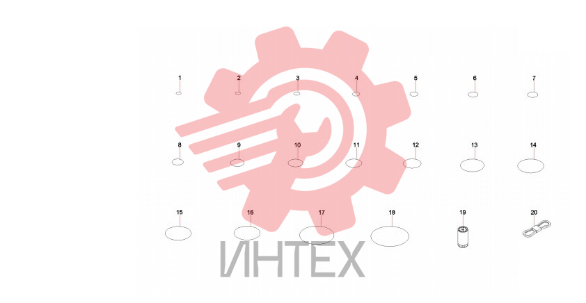 Кольца уплотнительные, фильтр и ремень SY135C9I3KU 13840656