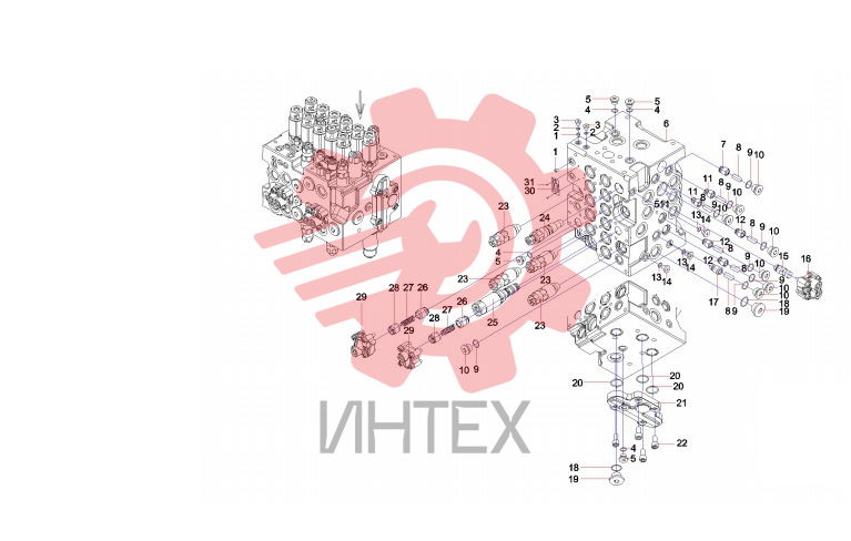 Комплектующие многоходового клапана 60251677 (часть 2)