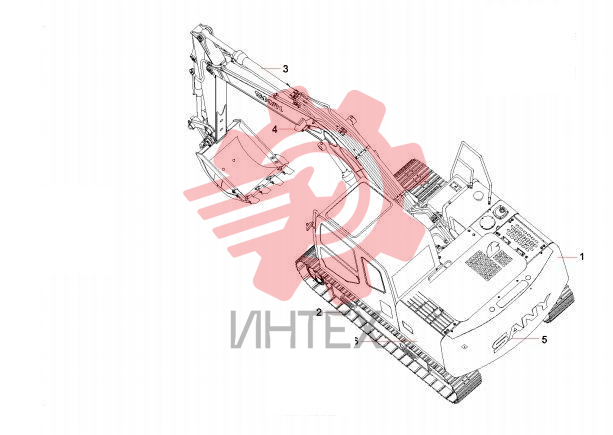 Компоненты основные экскаватора SY135C9 12078528
