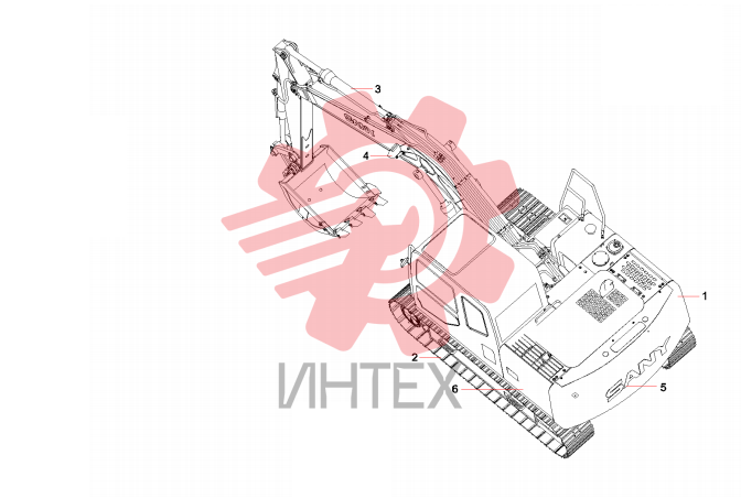 Компоненты основные экскаватора SY135C9I SY135C9 12626410