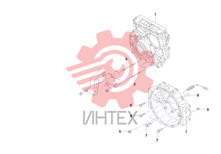 Крышка и корпус маховика 60116534