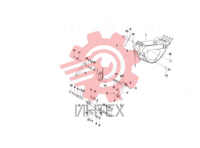 Комплектующие ковша SY140C1.3 13711069
