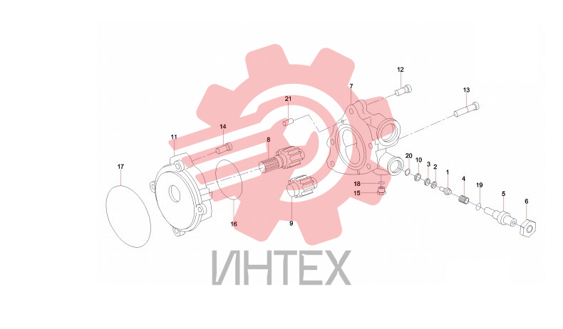 Комплектующие плунжерного насоса B220301000534 (часть 1)