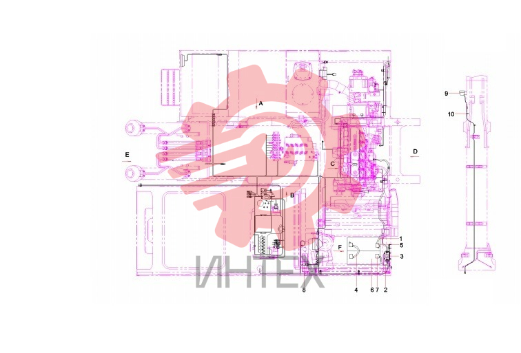 Система электрическая экскаватора SY140C1C2K.5 13059887 (часть 2)