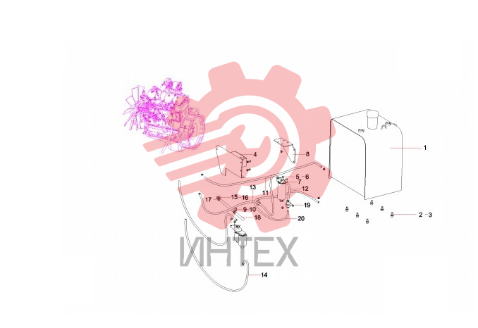 Система топливная SY140C1C2K.1.3.5 13082625