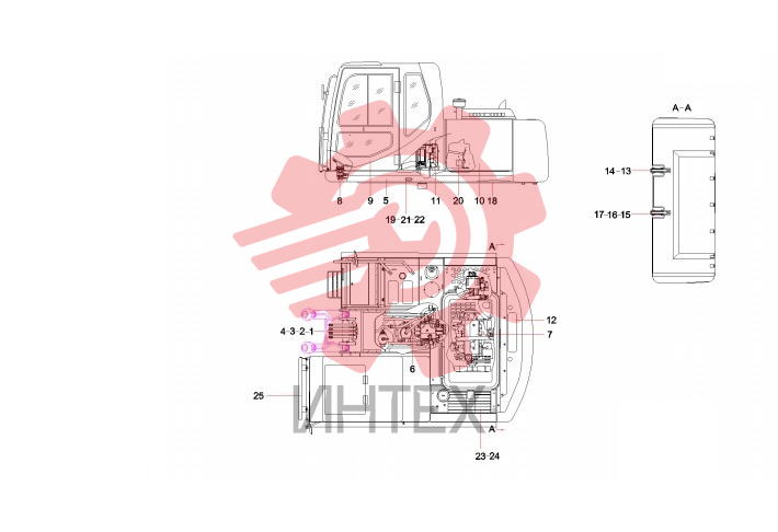 Комплектующие поворотной рамы SY155C9I3K.1 13595803