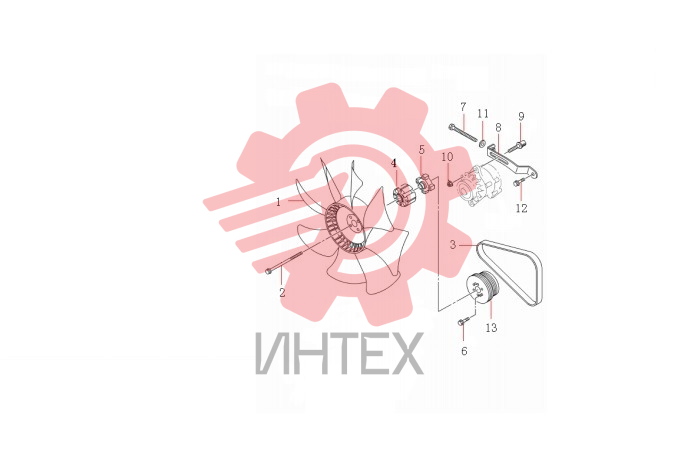Вентилятор и ремень 60333521