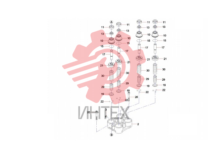 Комплектующие клапана PVD8PC6008 60170604 (часть 1)
