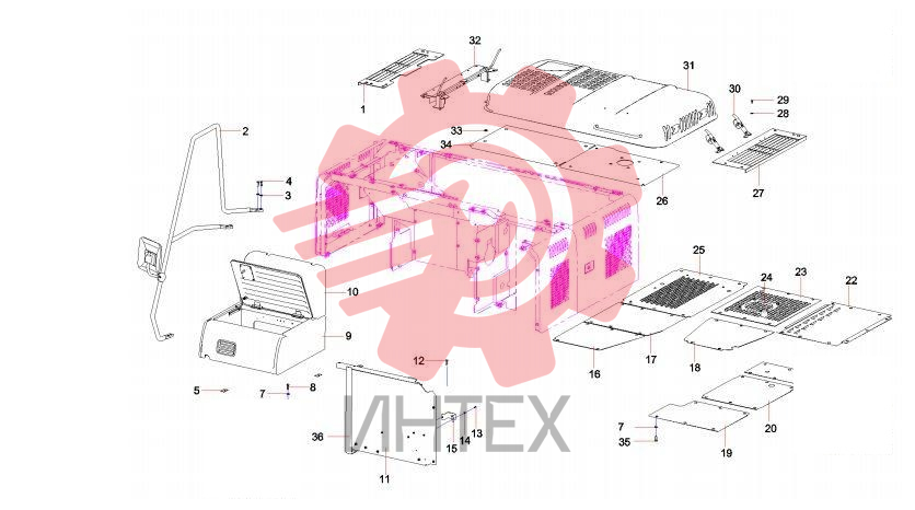Обвес экскаватора (часть 1) SY210 13356237
