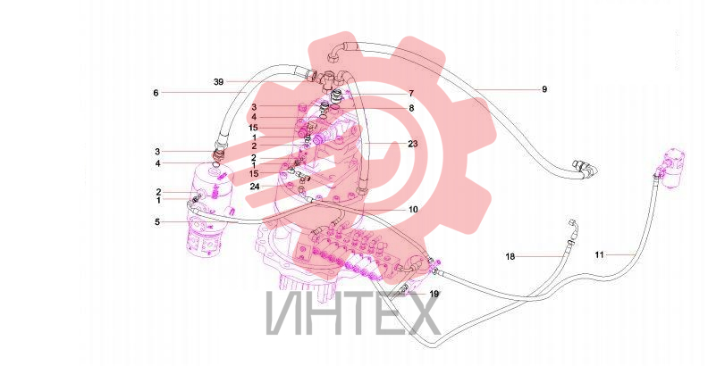 Соединения редуктора SY215C9C5 13708971