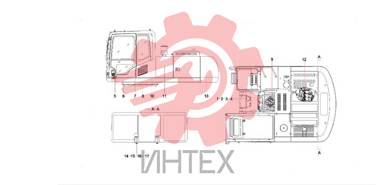 Комплектующие поворотной платформы 12777329