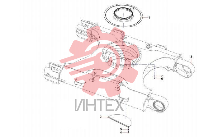 Рама поворотная экскаватора SY235C9I4K.2 13124406