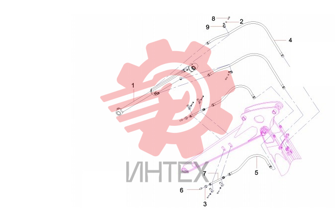 Цилиндр ковша с комплектующими SY26C1Y4LU.3.1 13915517