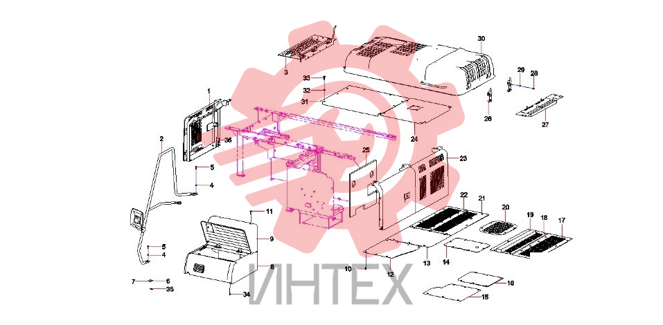 Обвес каркаса экскаватора 12739185
