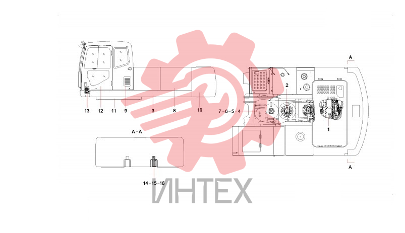 Комплектующие поворотной платформы 12753368