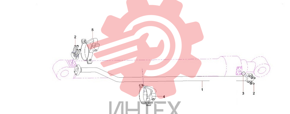 Крепление трубопровода цилиндра ковша SY335C9I2K 12261944