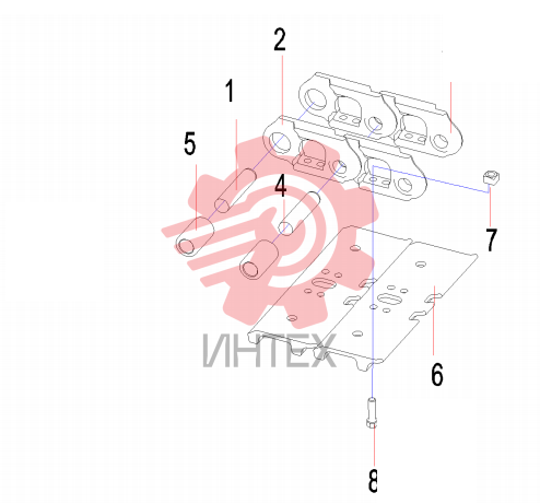 Цепи гусеничные STC101GA-3044 13134805