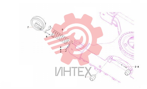 Колесо направляющее и натяжитель 13263119