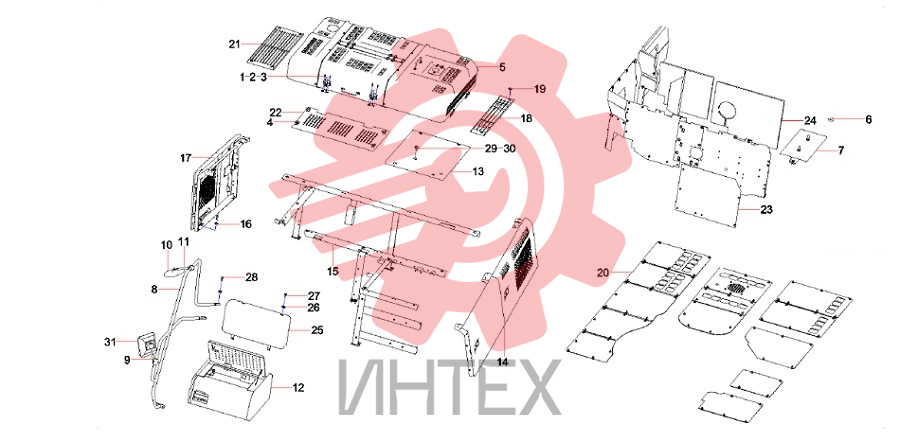 Обвес платформы экскаватора 12761925